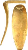 Early Wide Style Buttplate, sand cast brass

Overall 5-1/4", width 1-7/8", comb 2-5/8"